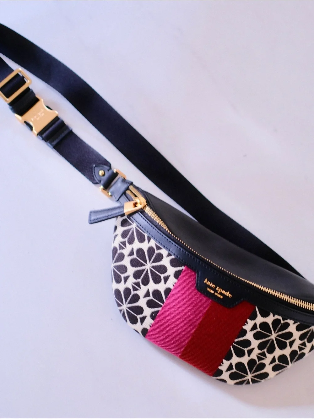 kate spade Flower Jaquard Crossbody Belt Bag